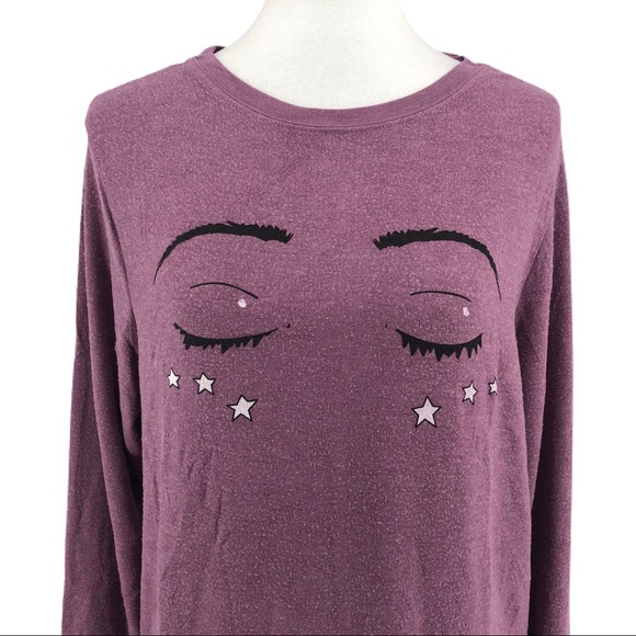 Wildfox Purple Grapeade Sleeping Beauty Baggy Beach Jumper Top - Picture 4 of 9